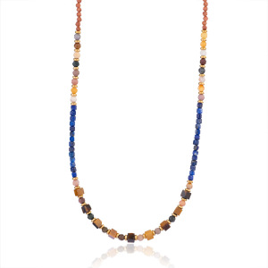 1 Piece Bohemia Style Classic Beads Stainless Steel Waterproof Tiger's-Eye Natural Stone Women's Beaded Necklaces h5 Picture6