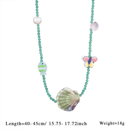 1 stuk Romantische Serie Vakantie Schildpad Keramiek Kristal Dames Hanger Kettingen