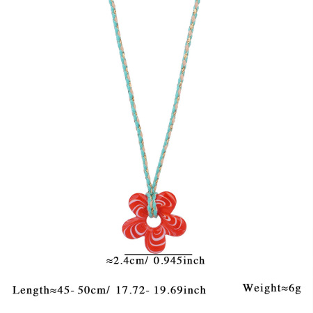 1 stuk romantische serie zoete bloemen glazen dames hanger kettingen