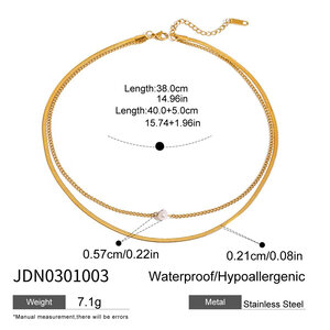 1 Piece Stainless Steel Waterproof Women's Layered Necklaces h5