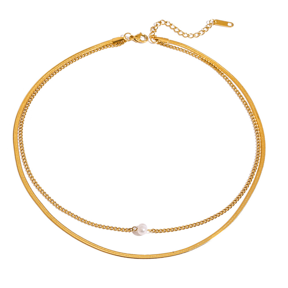 1 Piece Stainless Steel Waterproof Women's Layered Necklaces Picture4