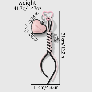1 Pieza De Dijes Para Bolso De Mujer De Aleación Con Forma De Corazón Clásico De Serie Simple h5 Imagen4