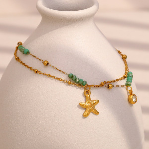 Pulseras Con Dijes De Acero Inoxidable Dorado Resistentes Al Agua De Oceanic h5 Imagen2