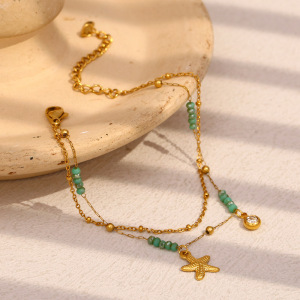 Pulseras Con Dijes De Acero Inoxidable Dorado Resistentes Al Agua De Oceanic h5 Imagen3
