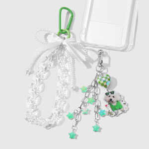 1 Stück Einfache Serie Süße Schleife Knoten Legierung Kein Beschichtungsmaterial Acryl Damen Tasche Charms h5 Bild2