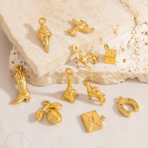 Stainless Steel Waterproof Gold Color Diy Pendants h5 Picture3