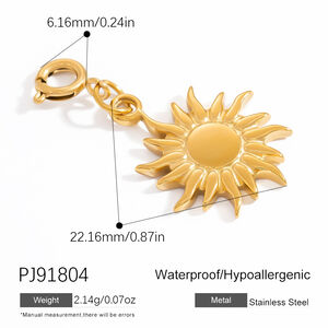 Oceanic Stainless Steel Waterproof Gold Color Bikini Pendant h5