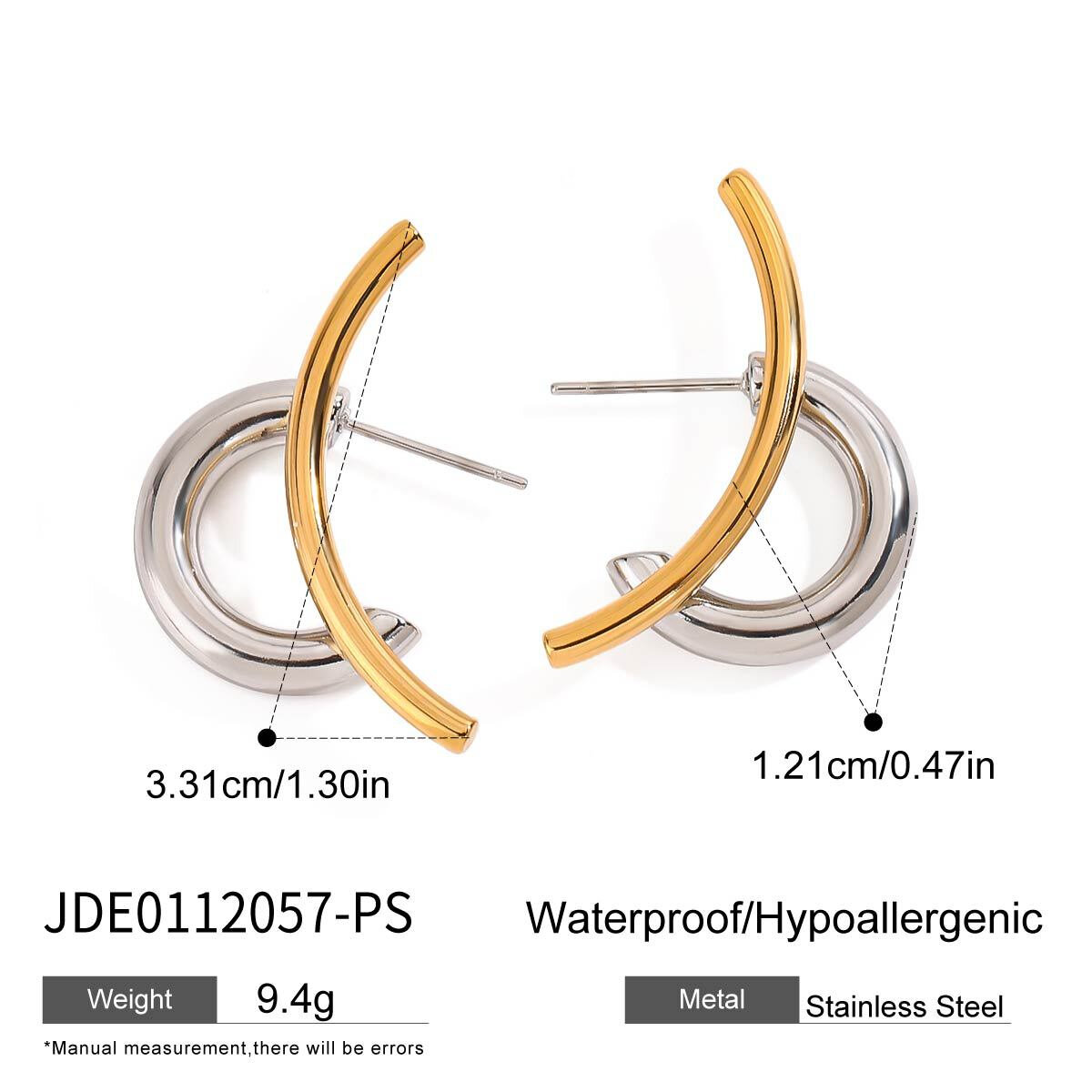 Einfache, geometrische Ohrstecker aus wasserdichtem Edelstahl in verschiedenen Farben h5 