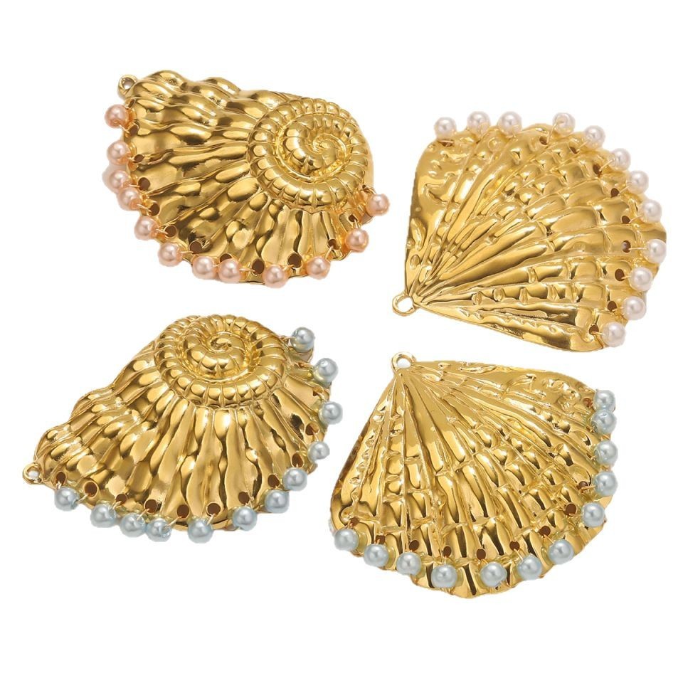 1 Piece Stylish Conch Shape Stainless Steel Waterproof Women's Pendants Picture6