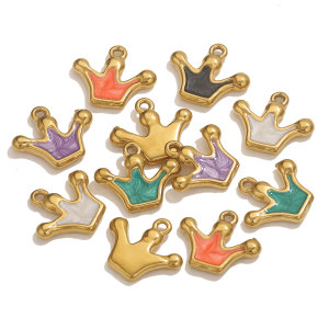 1 Piece Luxurious Crown Shape Stainless Steel Waterproof Women's Pendants h5 Picture5