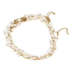 1 Piece Elegant Natural Beads Stainless Steel Waterproof Women's Chain Necklaces h5 Picture6