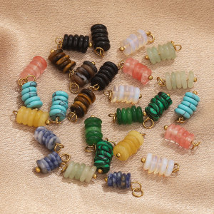 Natural Beads Stainless Steel Waterproof Stone Women's Pendants h5 Picture3