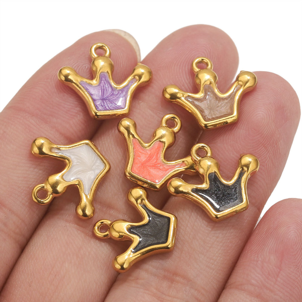 1 Piece Luxurious Crown Shape Stainless Steel Waterproof Women's Pendants h5Picture4