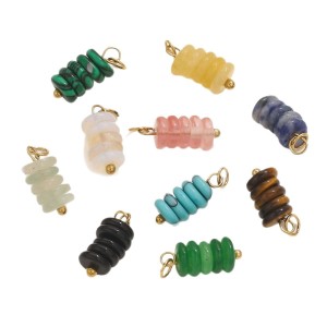 Natural Beads Stainless Steel Waterproof Stone Women's Pendants h5 Picture6