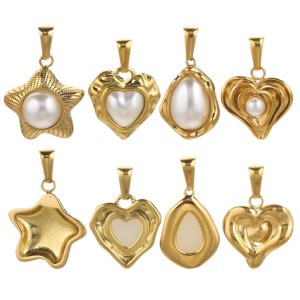 1 Piece Irregular Droplet Stainless Steel Waterproof Women's Pendants h5 Picture6