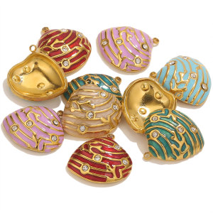1 Piece Polychrome Series Shell Stainless Steel Waterproof Women's Pendants h5 Picture5