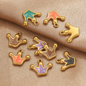 1 Piece Luxurious Crown Shape Stainless Steel Waterproof Women's Pendants h5 Picture3