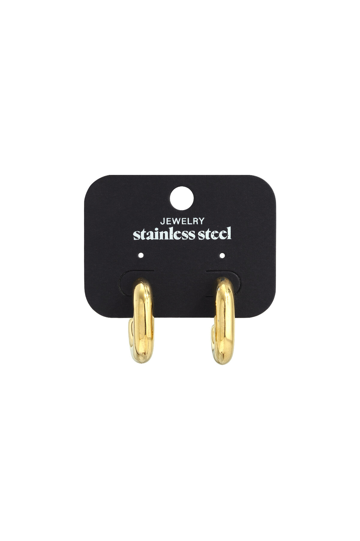 Boucles d'oreilles créoles en acier inoxydable de forme irrégulière, série décontractée, simple et quotidienne, bijoux pour femmes h5 Image5