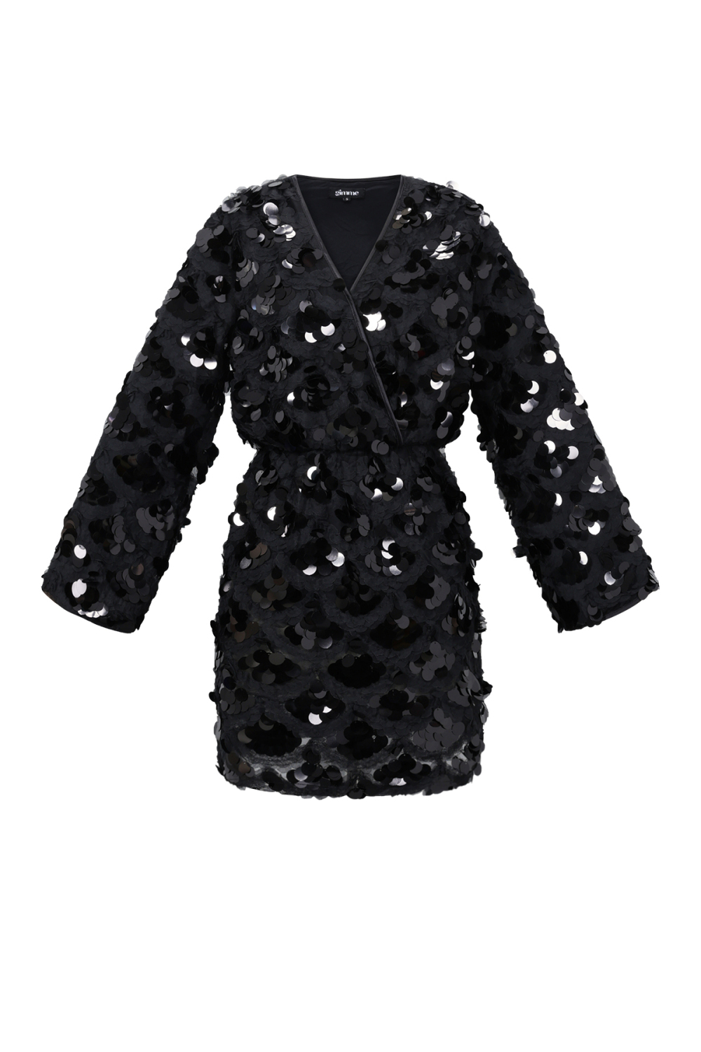 Geweven Polyestervezel Vrouwen Mini Jurk Elegante Pailletten