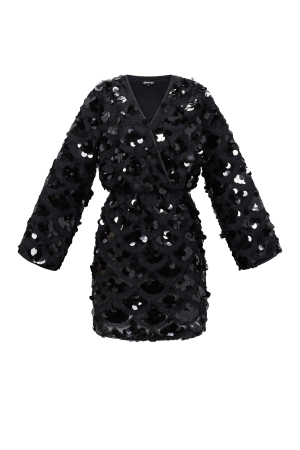 Geweven Polyestervezel Vrouwen Mini Jurk Elegante Pailletten h5