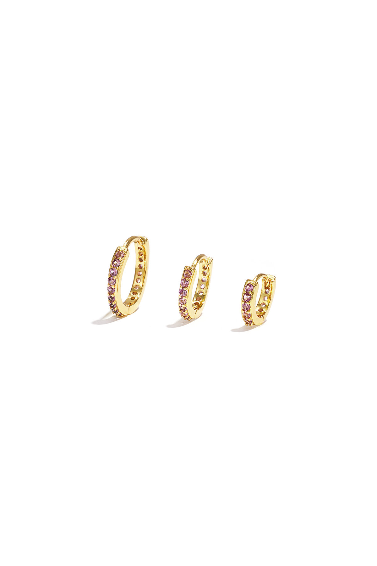 Earrings Set of Circles Copper 2