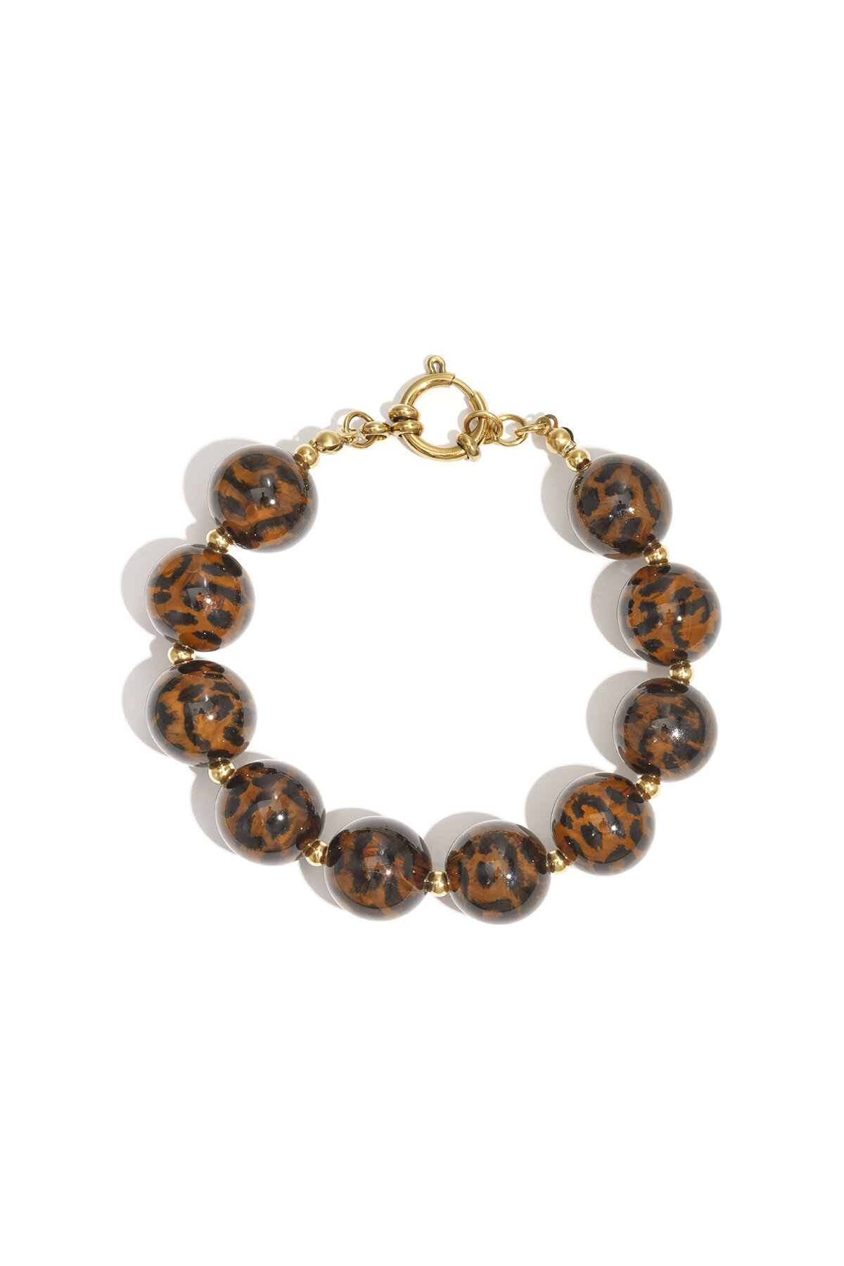 Acrylic Beaded Bracelets Leopard Print Casual Daily Simple Series Women's jewelry-16mm h5 
