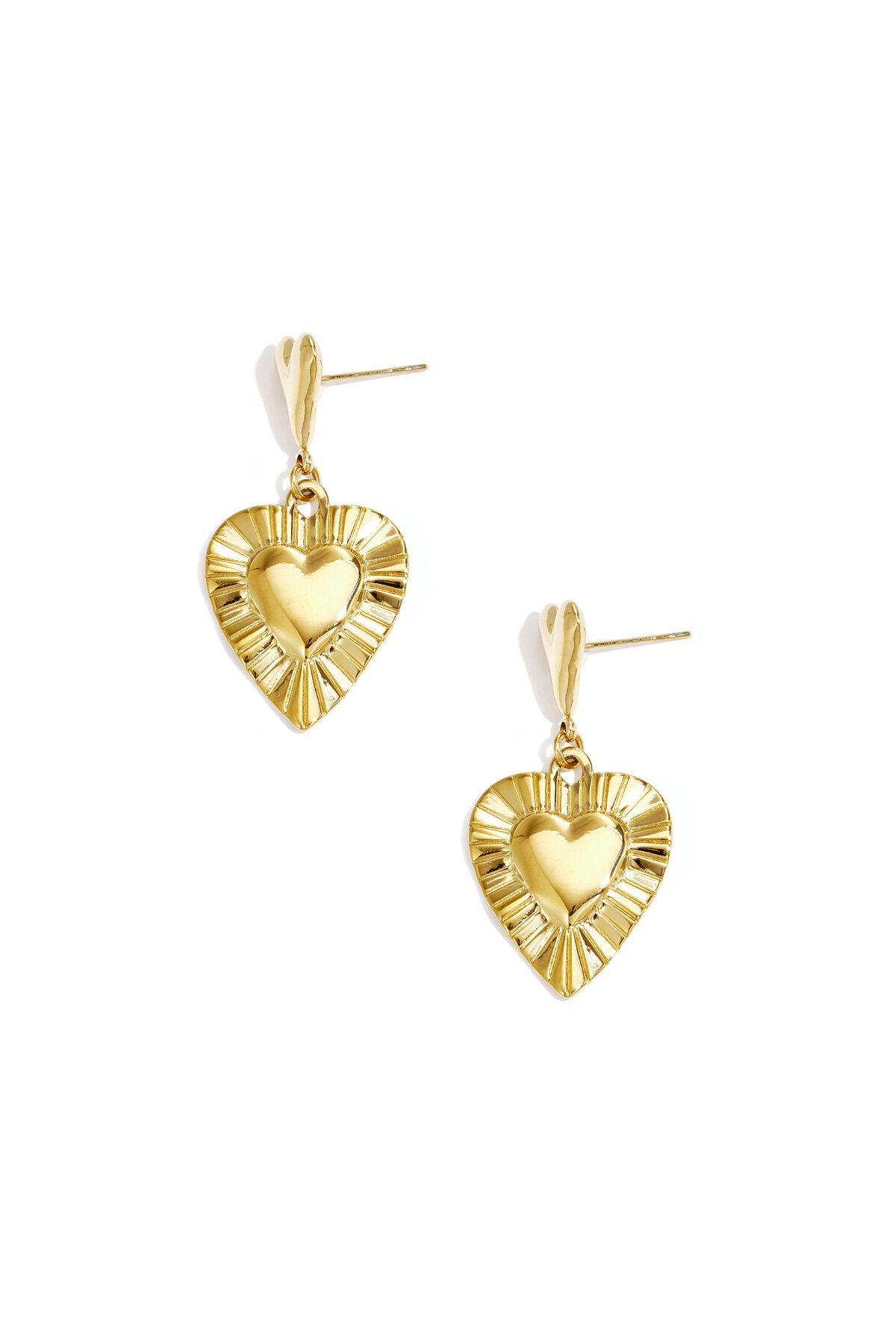 Boucles d'oreilles avec pendentifs en forme de cœur 2