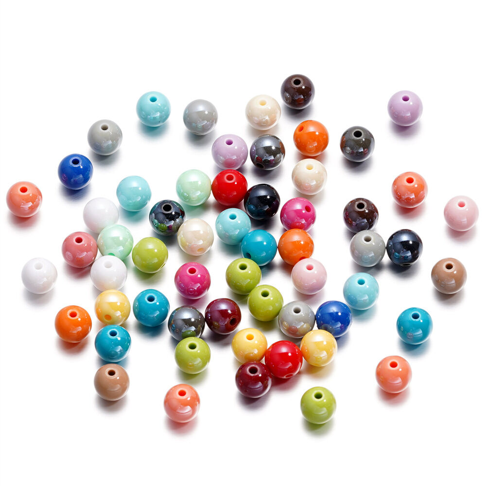 Polychrome DIY Solid Color Acrylic Jewelry Beads