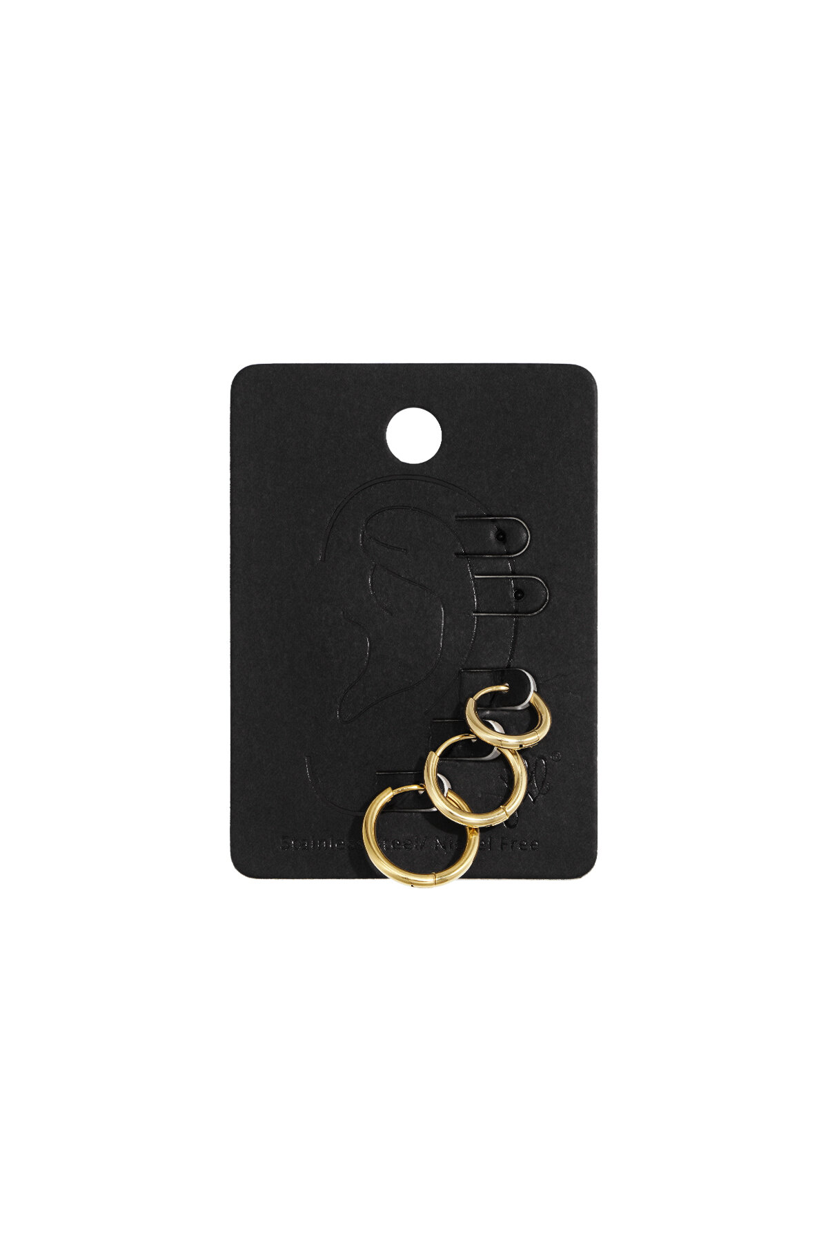 Ensemble de 3 boucles d'oreilles créoles h5 Image5