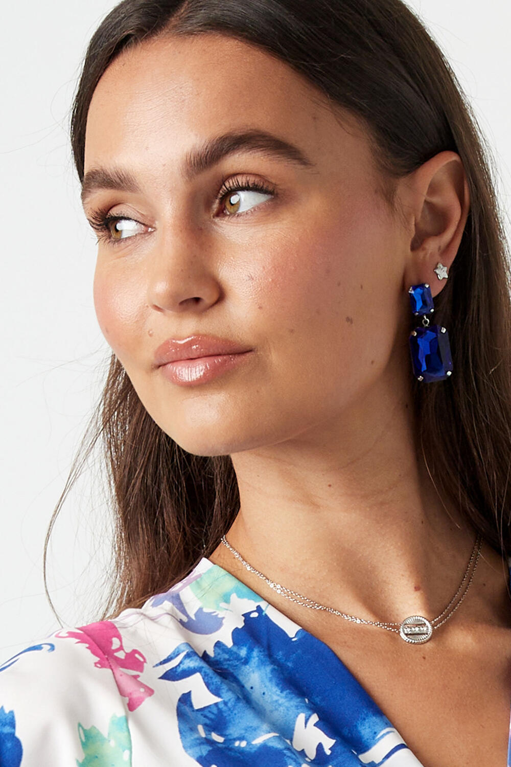 Collar doble con moneda - acero inoxidable dorado h5Imagen3