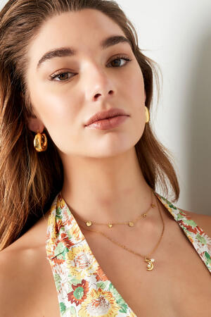 Collar con dijes - Color dorado Acero Inoxidable h5 Imagen2