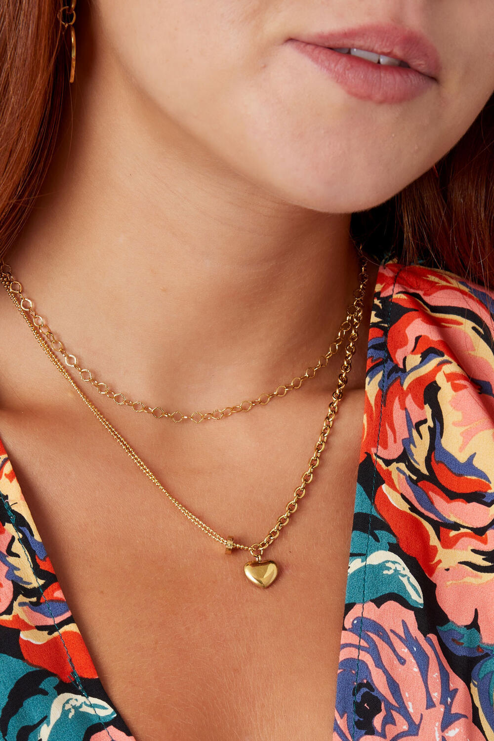 collar diferentes eslabones con corazón h5Imagen3