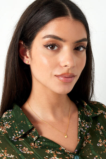 necklace with lock pendant - 925 2