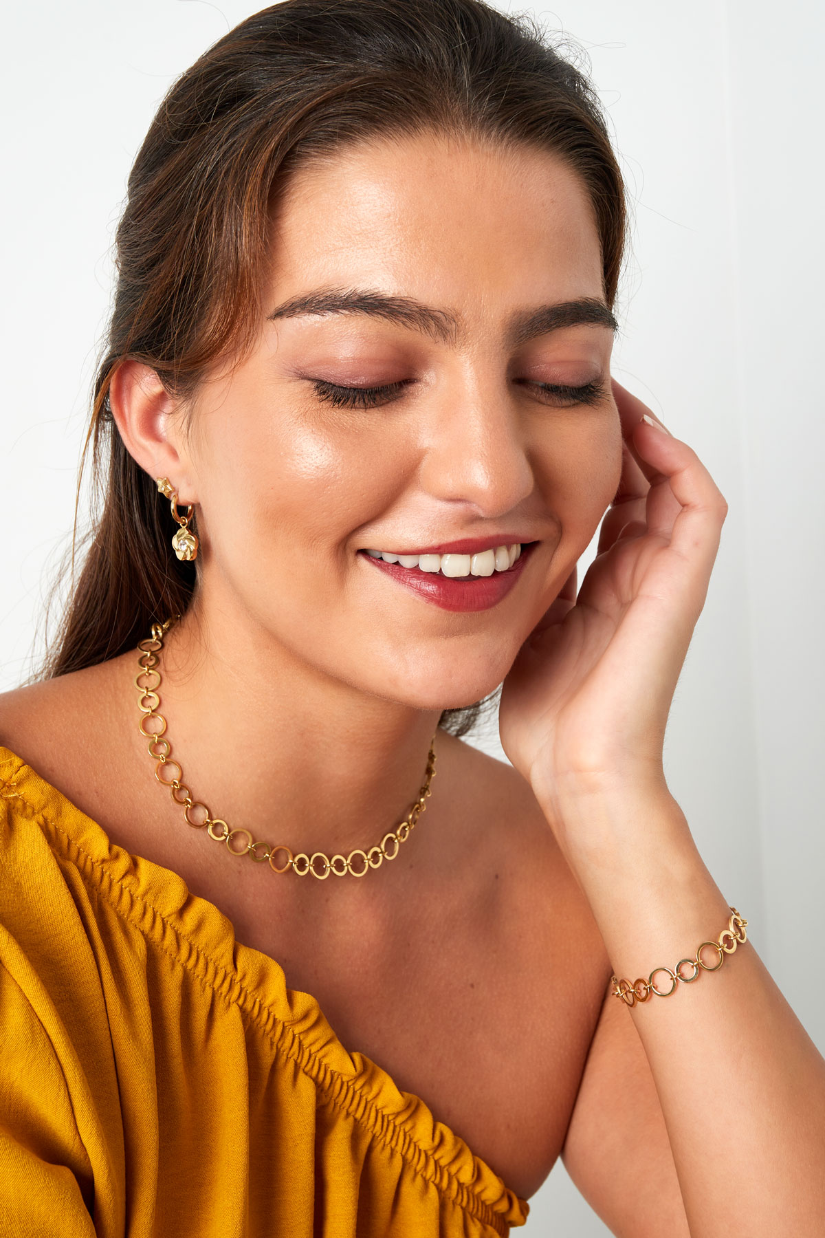 Groothandel RVS Ketting voor Vrouwen Sleutelbeenlengte 30-40 cm Eenvoudige Serie, foto 2 van 5