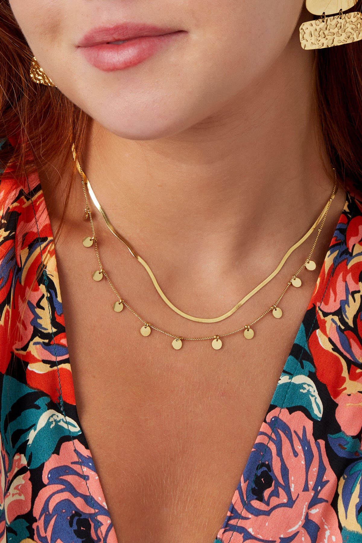 collar círculos de doble capa Imagen3
