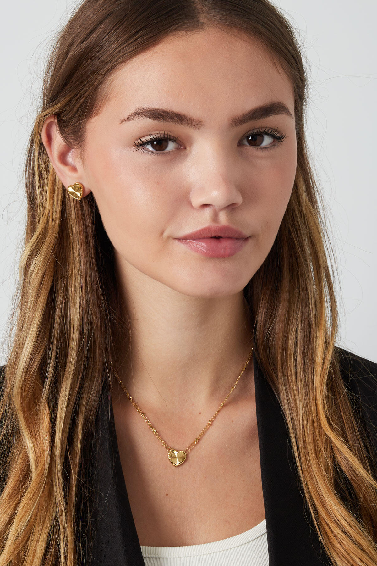 collana cuore con palline Immagine4