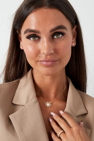 necklace rhinestones flower h5 Picture4