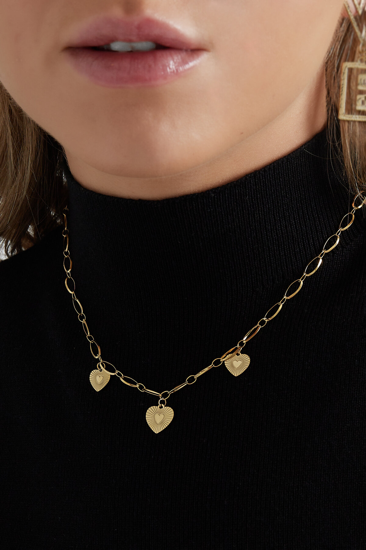 collar tres corazones monedas h5 Imagen2
