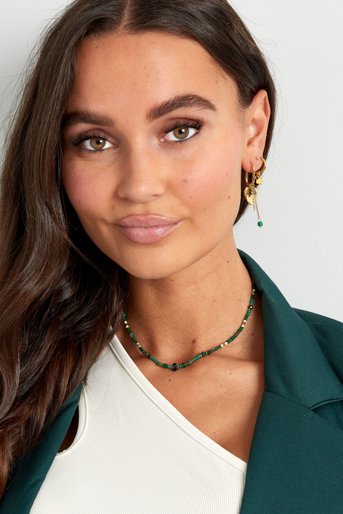 Collier perles vertes Image4