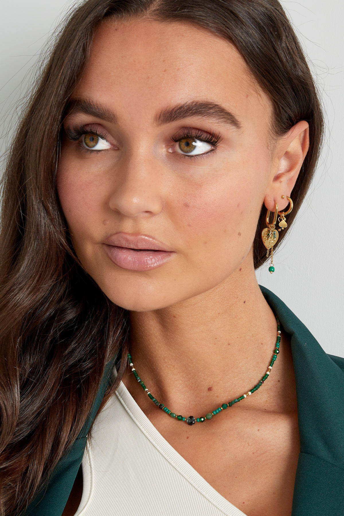 Collier perles vertes Image6