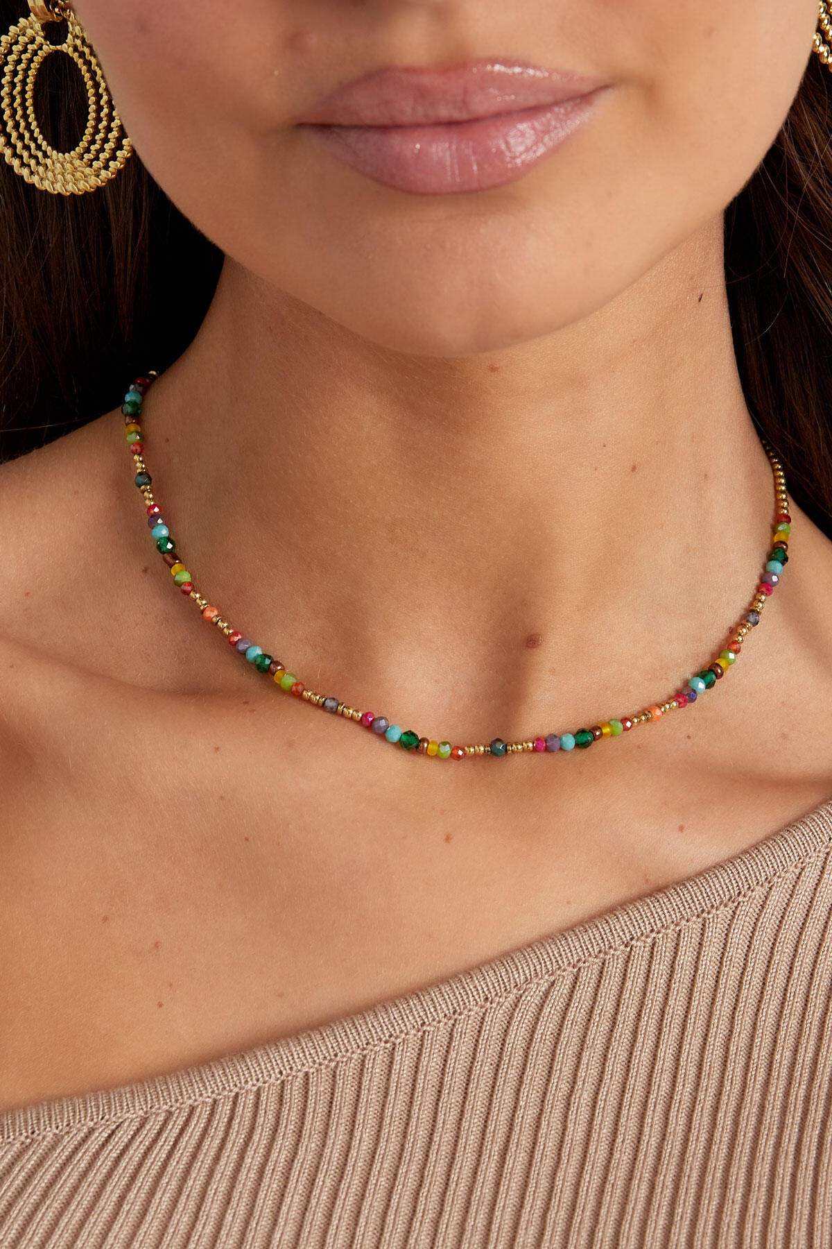 Ketting kleurrijke kraaltjes - multi h5 Afbeelding3