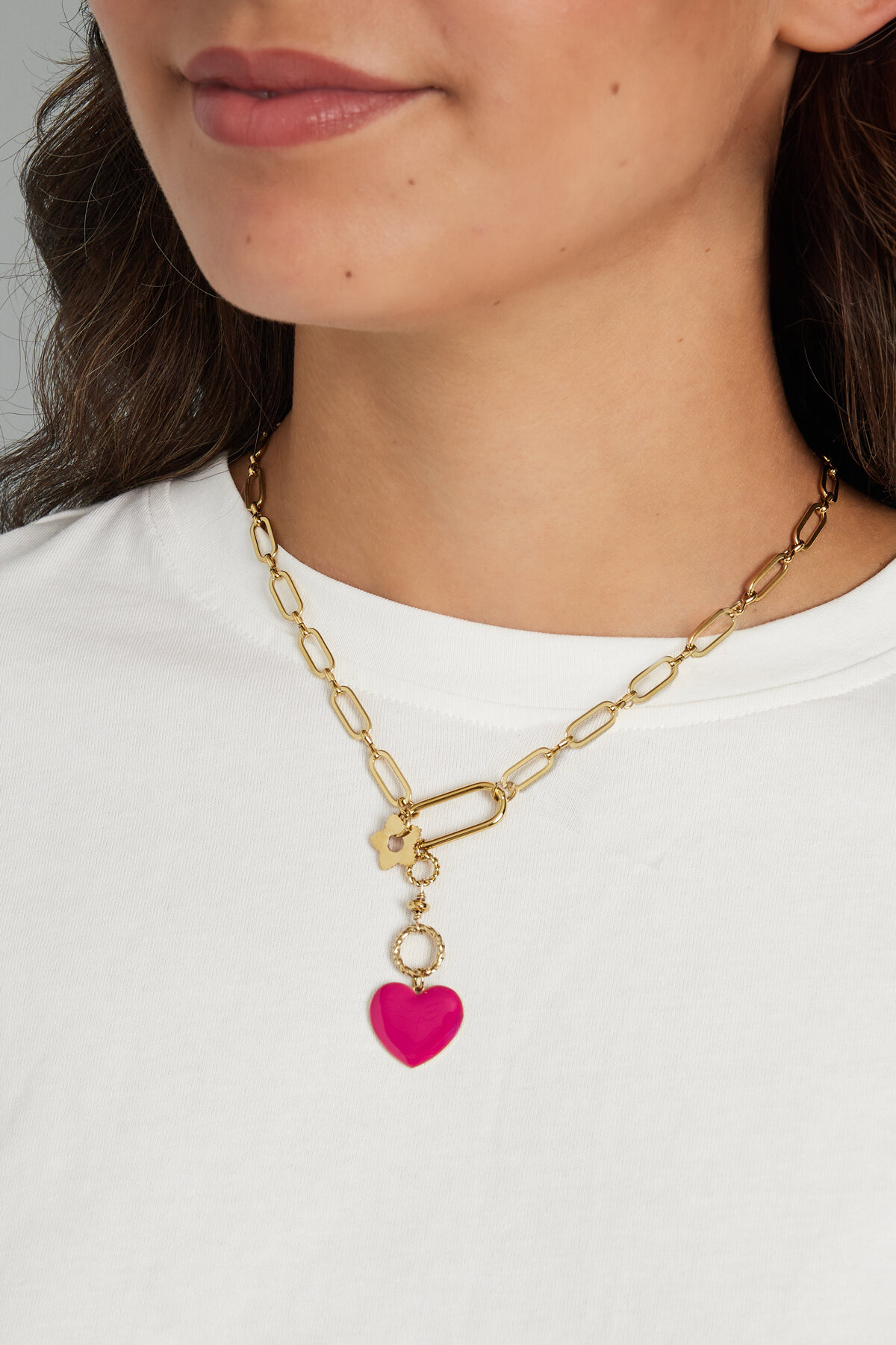 necklace flower to heart 2