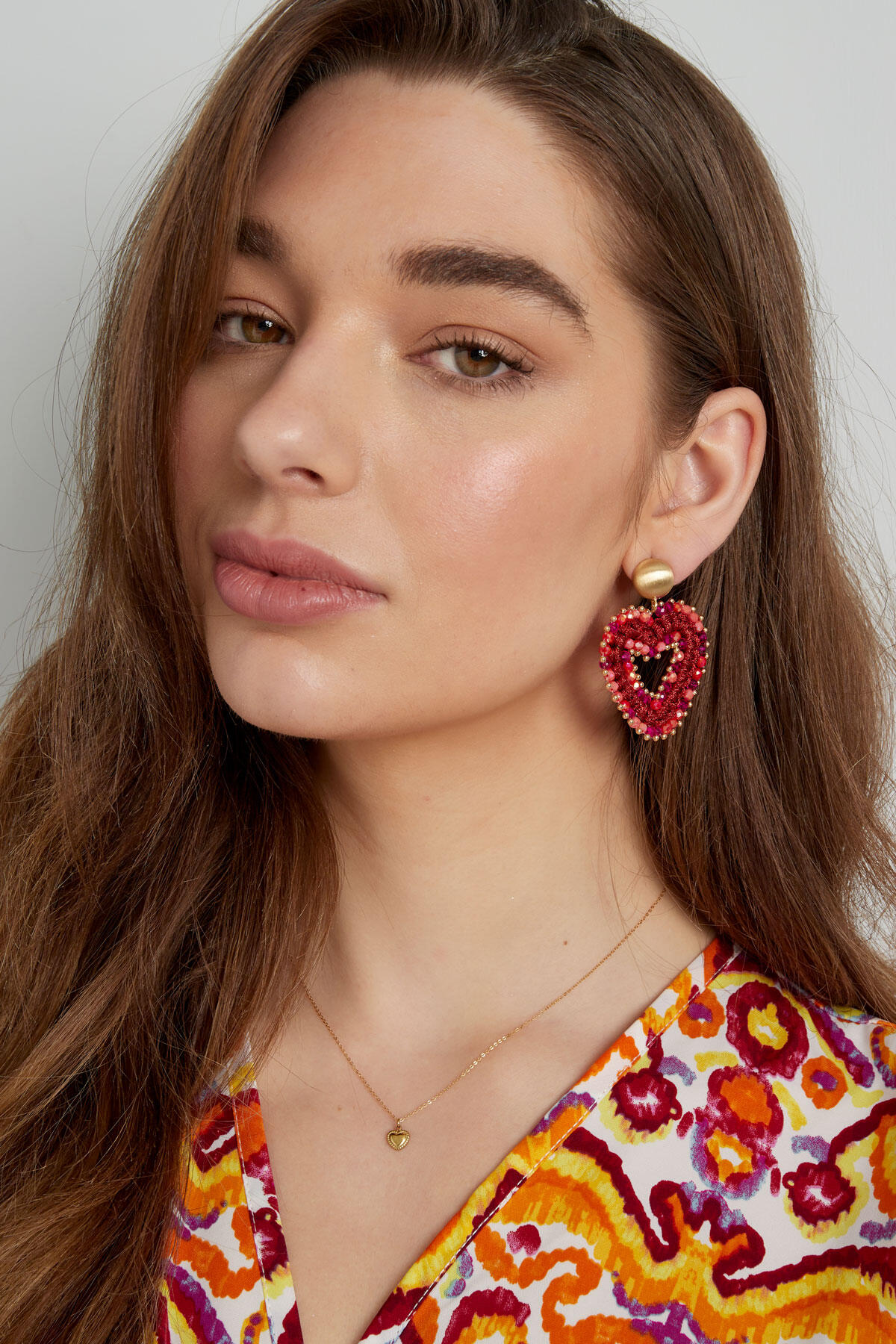 Collier double coeur - doré h5 Image2