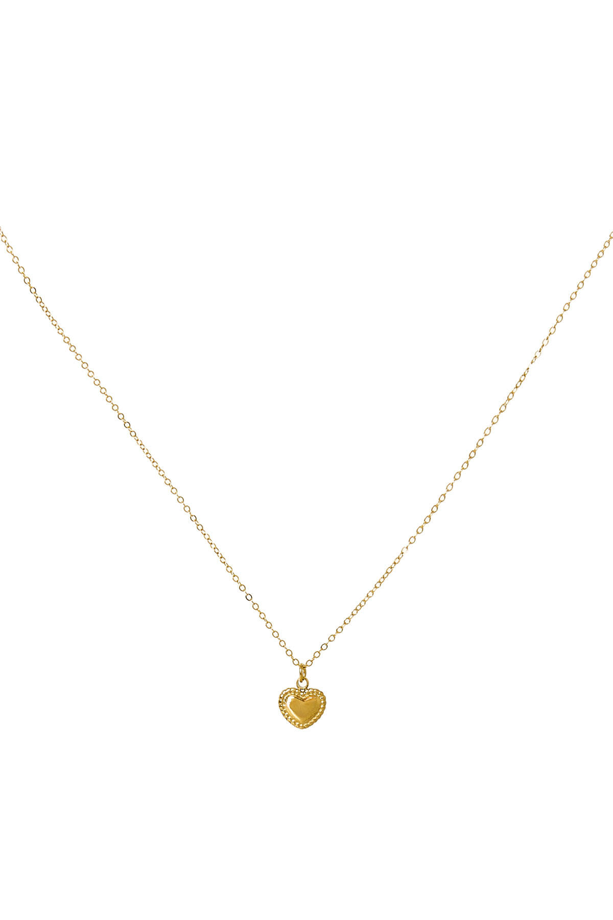 Collier double coeur - doré h5 