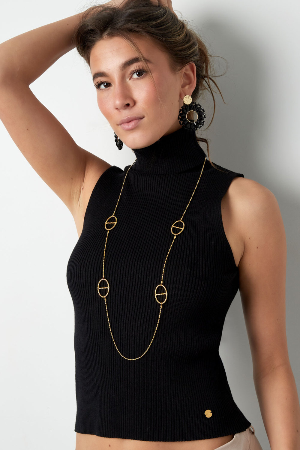 Collana Lunga Con Ciondoli Ovali h5Immagine4