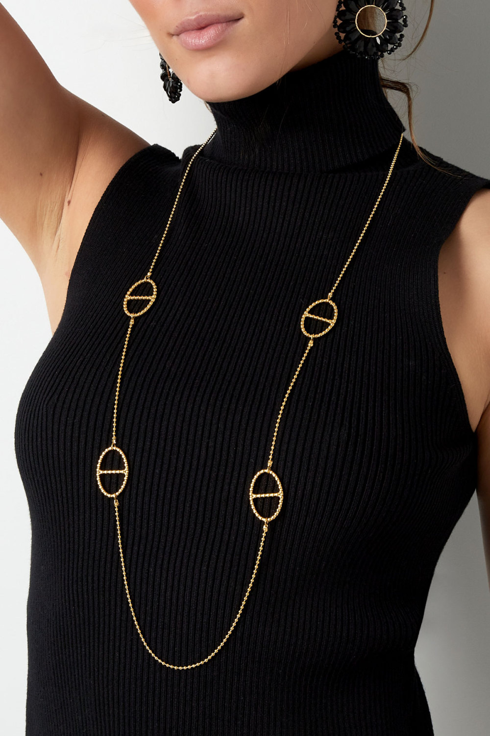 Collana Lunga Con Ciondoli Ovali h5Immagine3