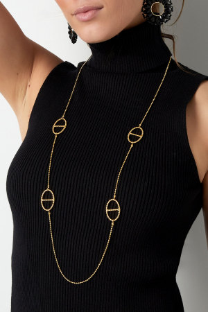 Collana Lunga Con Ciondoli Ovali h5 Immagine3