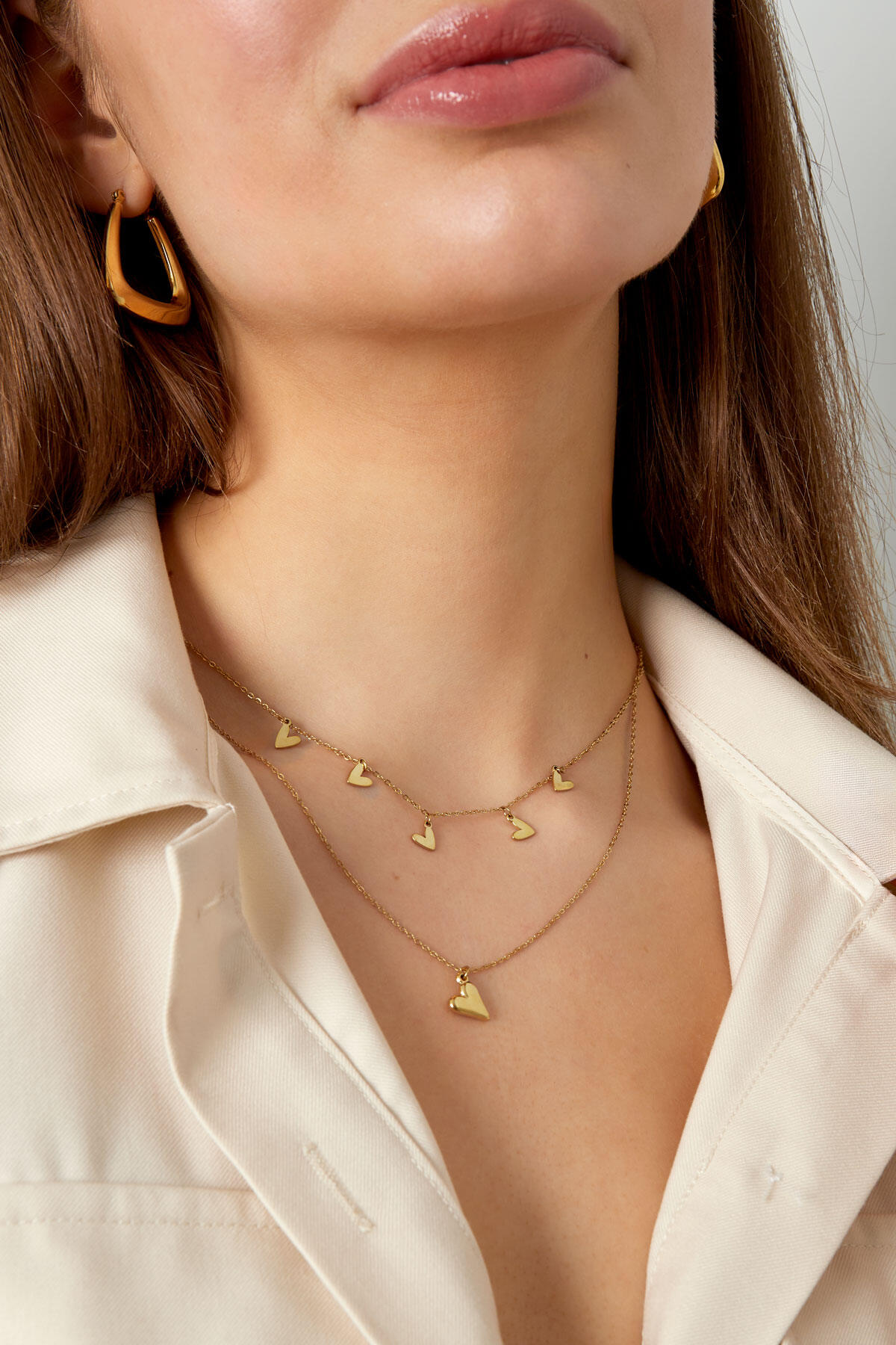 collana con doppio cuore h5 Immagine3