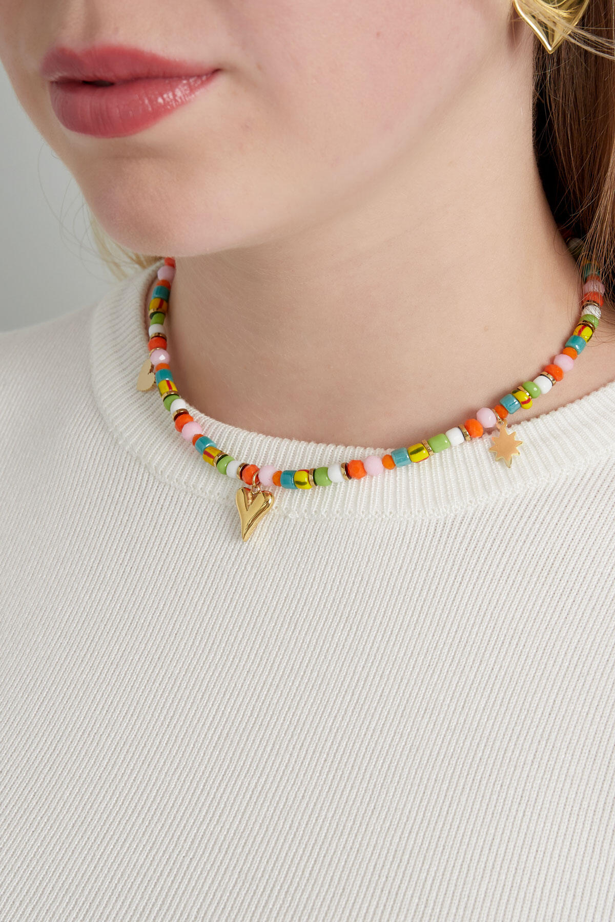 Collana colorata cuore club - multi Immagine3