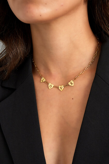 Halskette „Loving Link“ – Goldfarbe - Goldfarbefarbe
